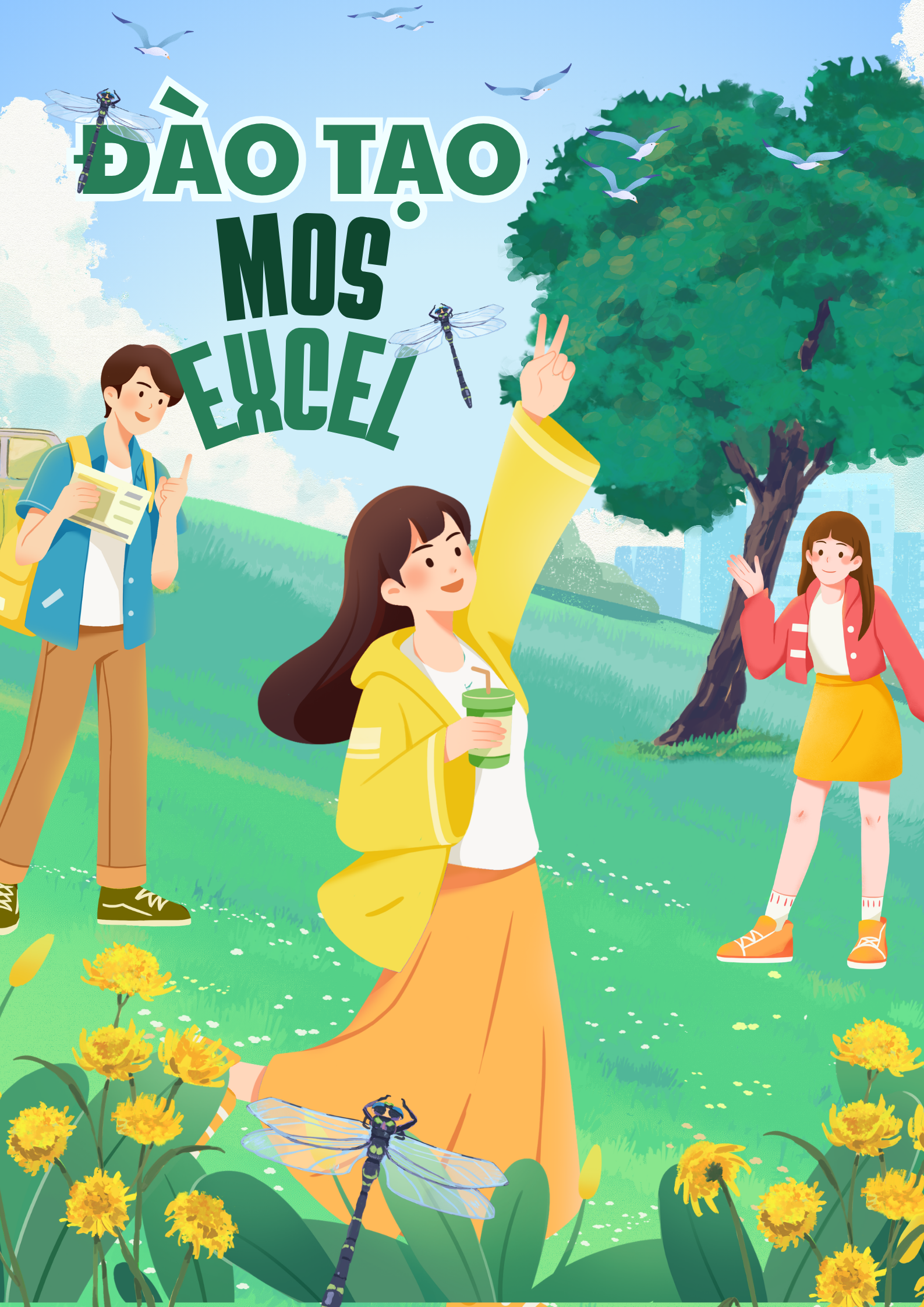 Blue Creative Illustration Learning Poster (2)